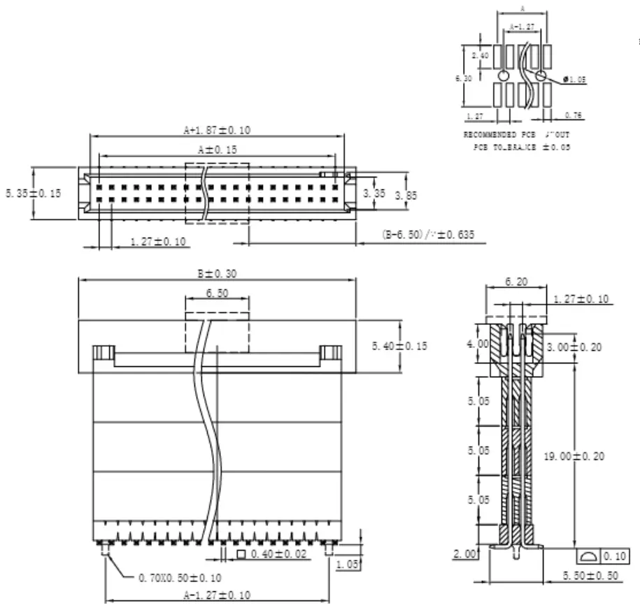 1.27mm Borad Stack Pin Header