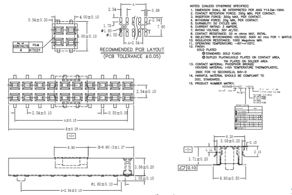 2.54 SMD Socket