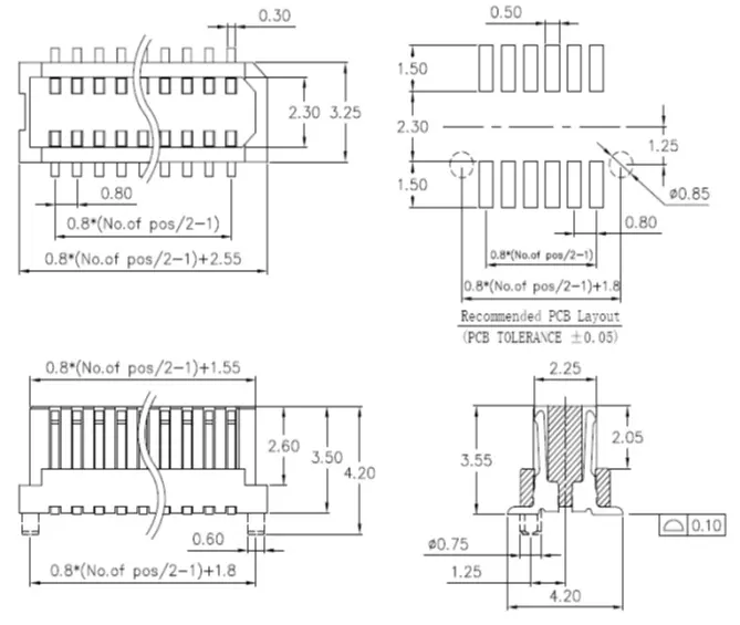 0.8 board to board connector