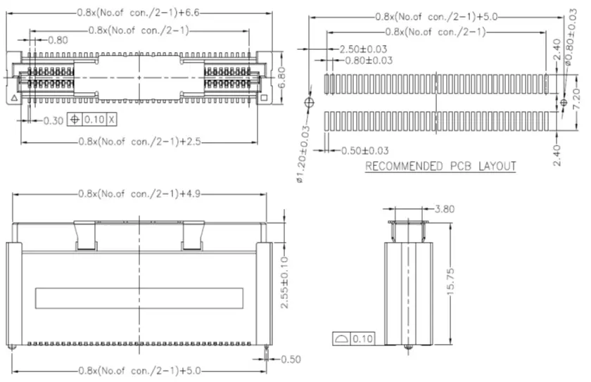 0.8 board to board connector