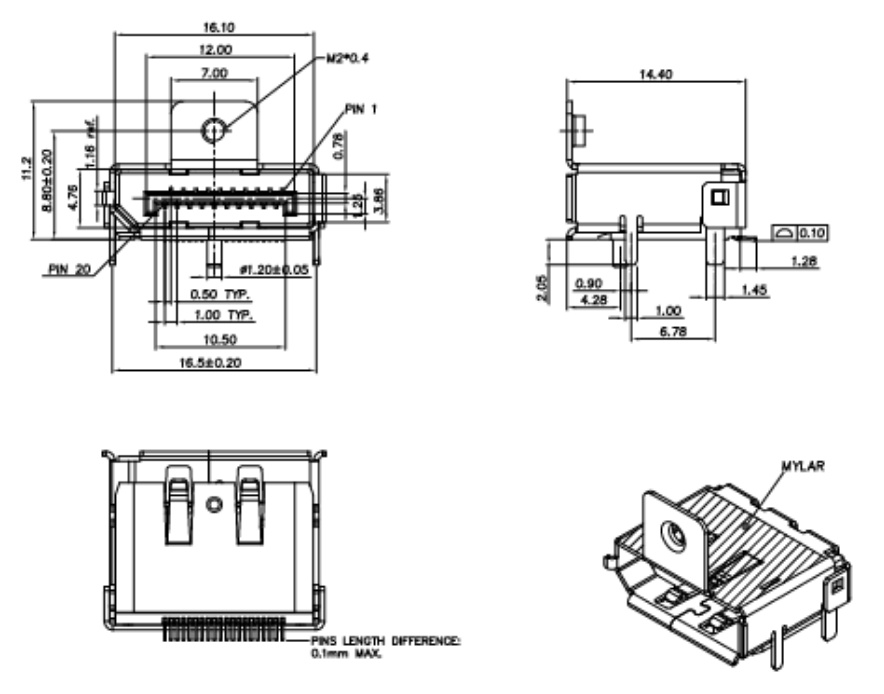 DP connector socket