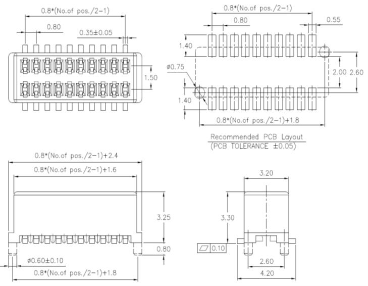 0.8 board to board connector
