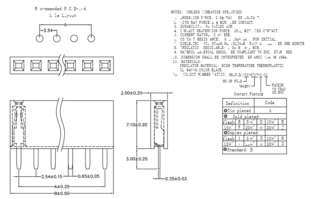 2.54 DIP Socket